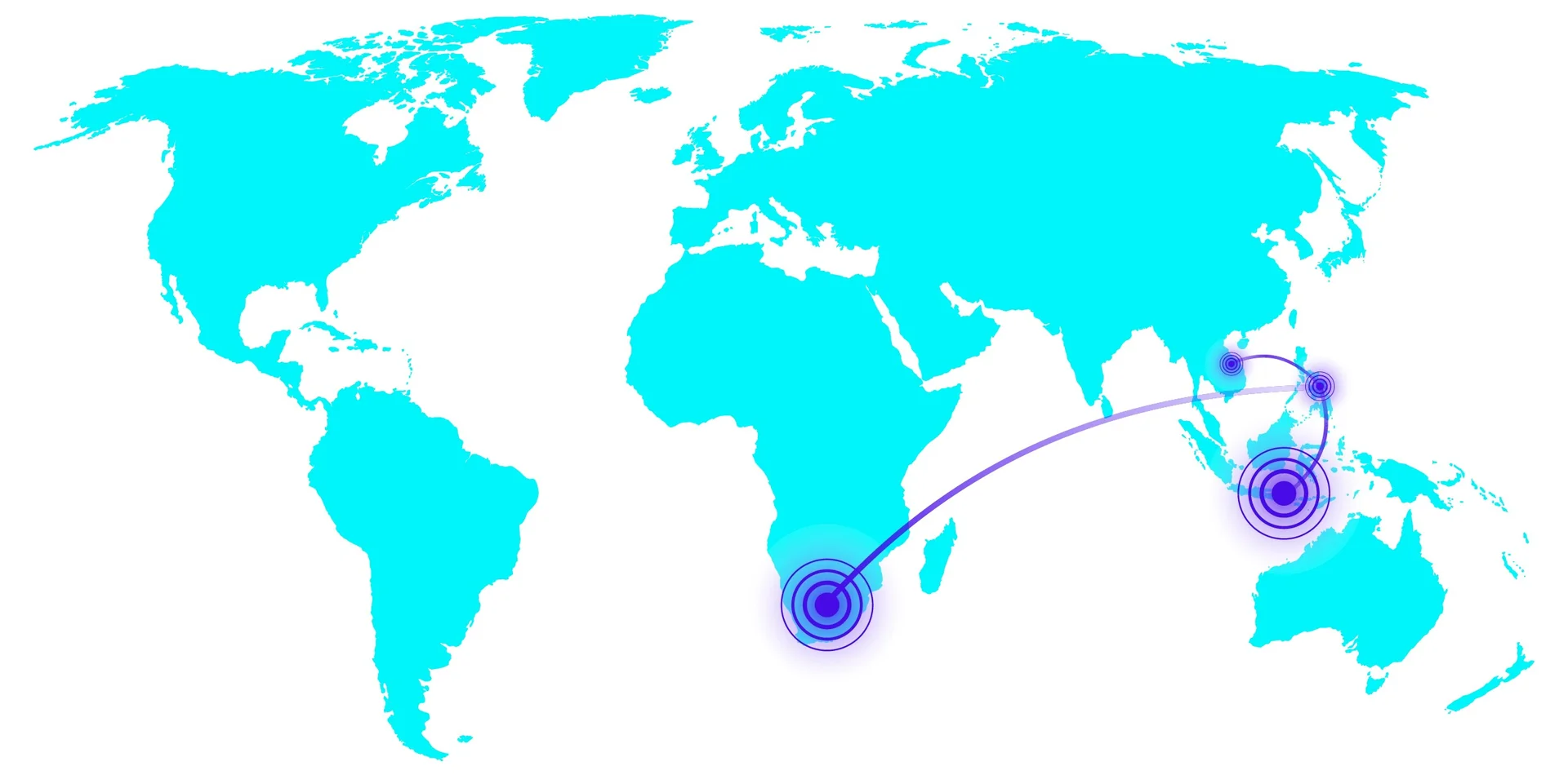 World map showing GoTyme Bank global presence