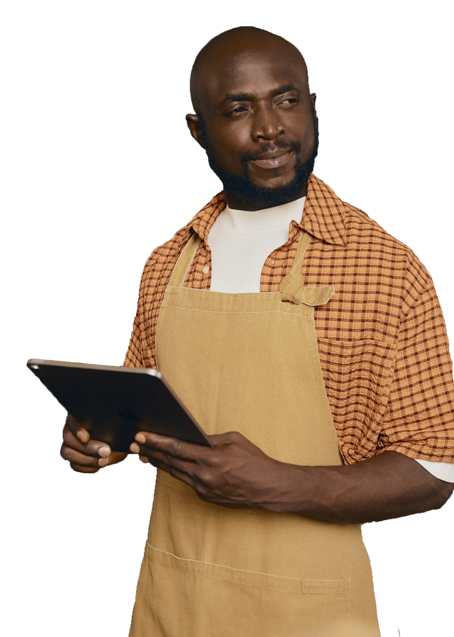 Business person with tablet