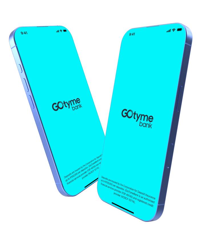 GoTyme Bank app on two phones