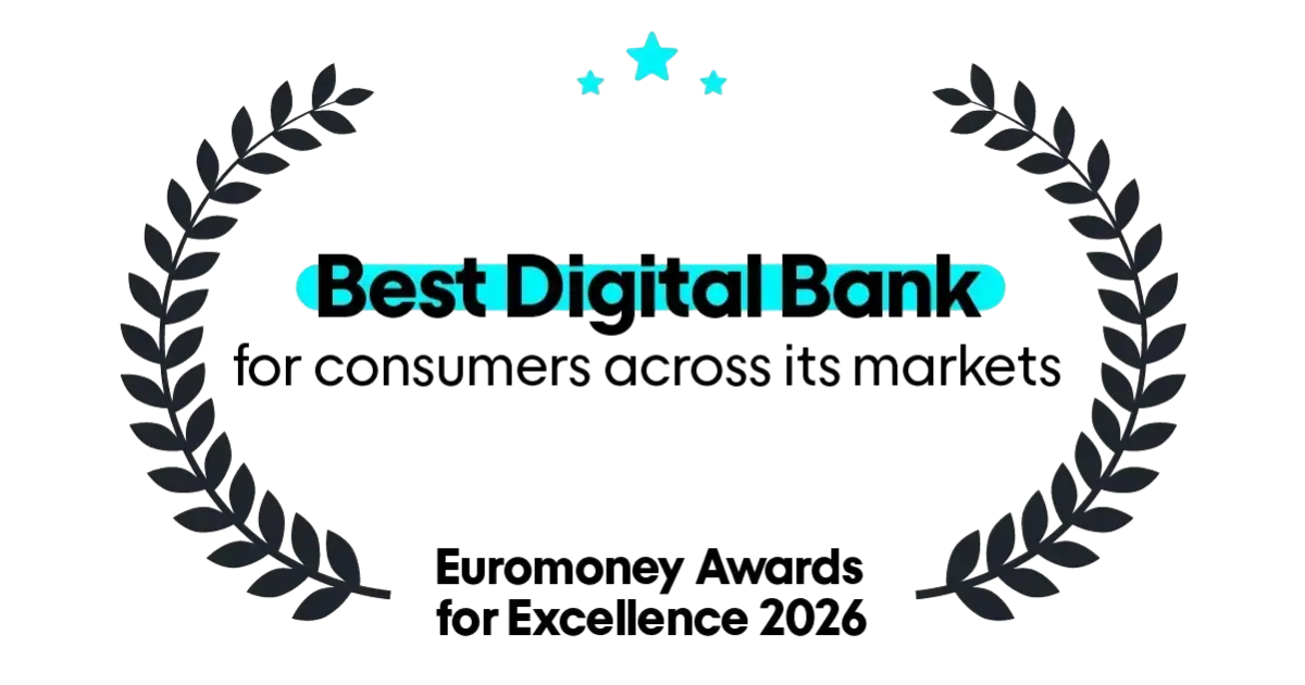 Best Digital Bank for consumer across its markets